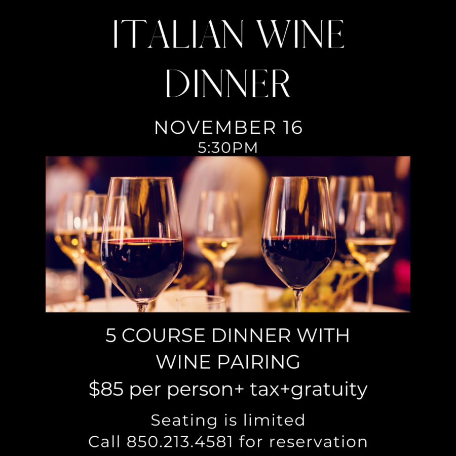 Italian WIne Tasting Dinner Pazzo Italiano Restorante & Bar Destin